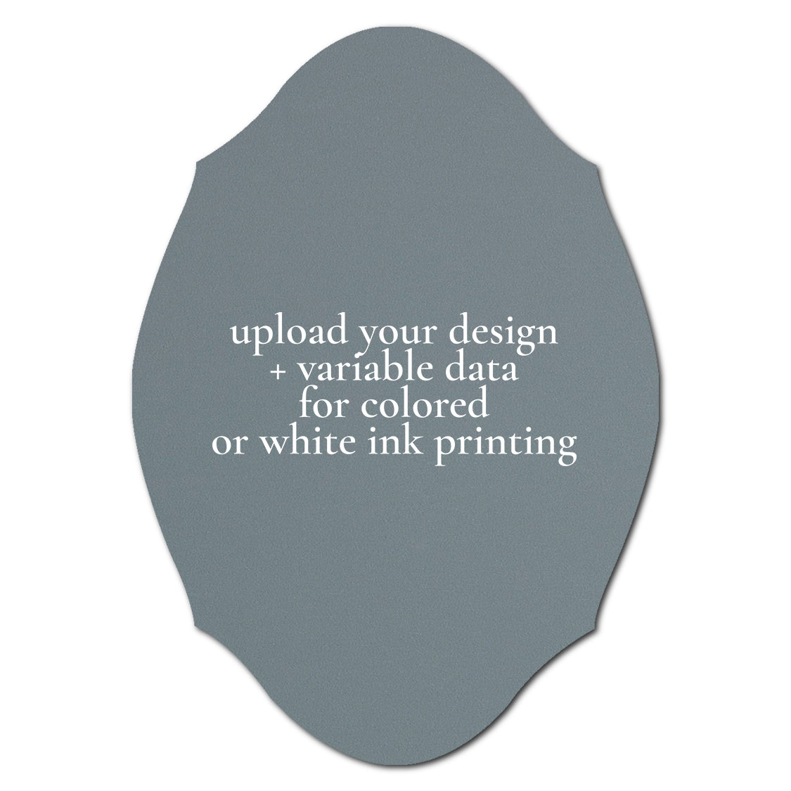 Individually Personalized Wedding Prints on Diecut Cardstock - Shape P238