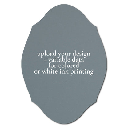 Individually Personalized Wedding Prints on Diecut Cardstock - Shape P238