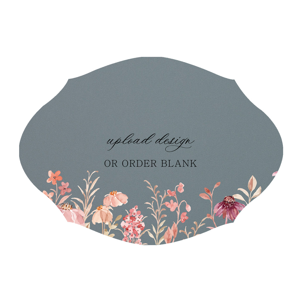 Custom Wedding Prints on Diecut Shaped Cardstock | Shape P238