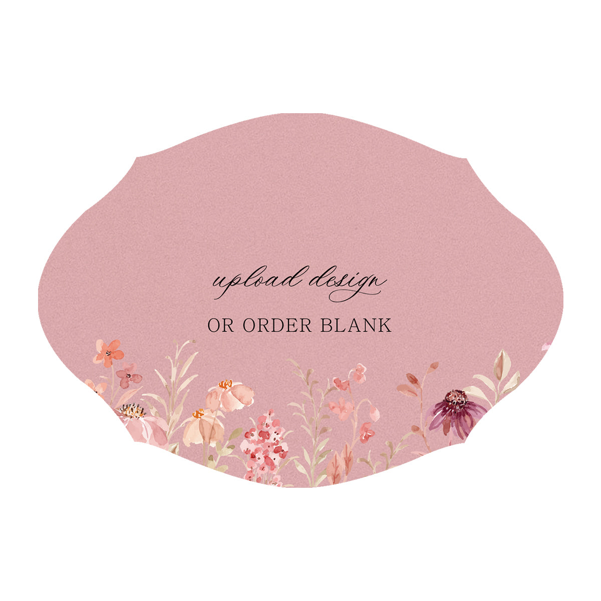 Custom Wedding Prints on Diecut Shaped Cardstock | Shape P238