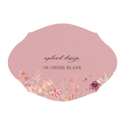 Custom Wedding Prints on Diecut Shaped Cardstock | Shape P238