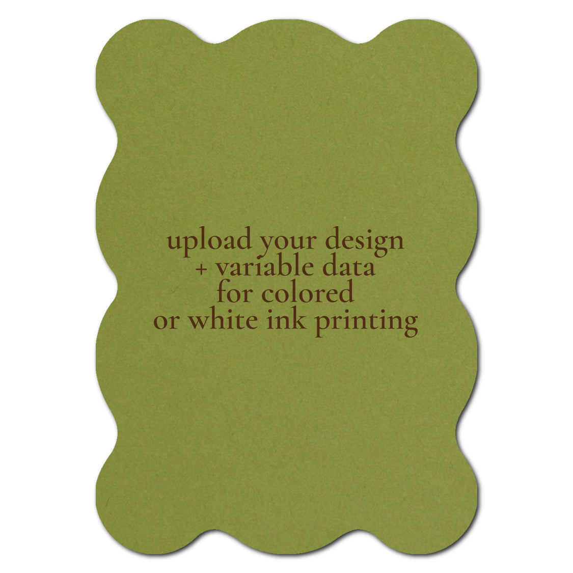 Individually Personalized Wedding Prints on Diecut Cardstock - Shape P239