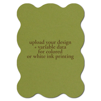 Individually Personalized Wedding Prints on Diecut Cardstock - Shape P239