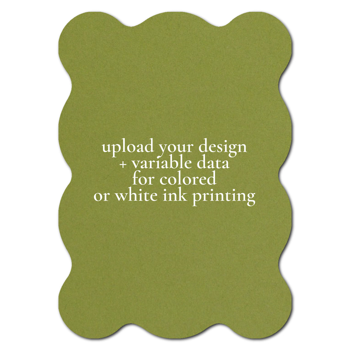 Individually Personalized Wedding Prints on Diecut Cardstock - Shape P239