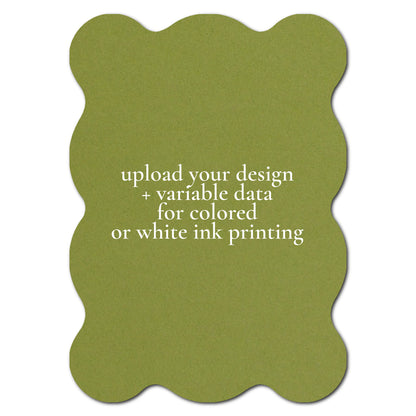 Individually Personalized Wedding Prints on Diecut Cardstock - Shape P239