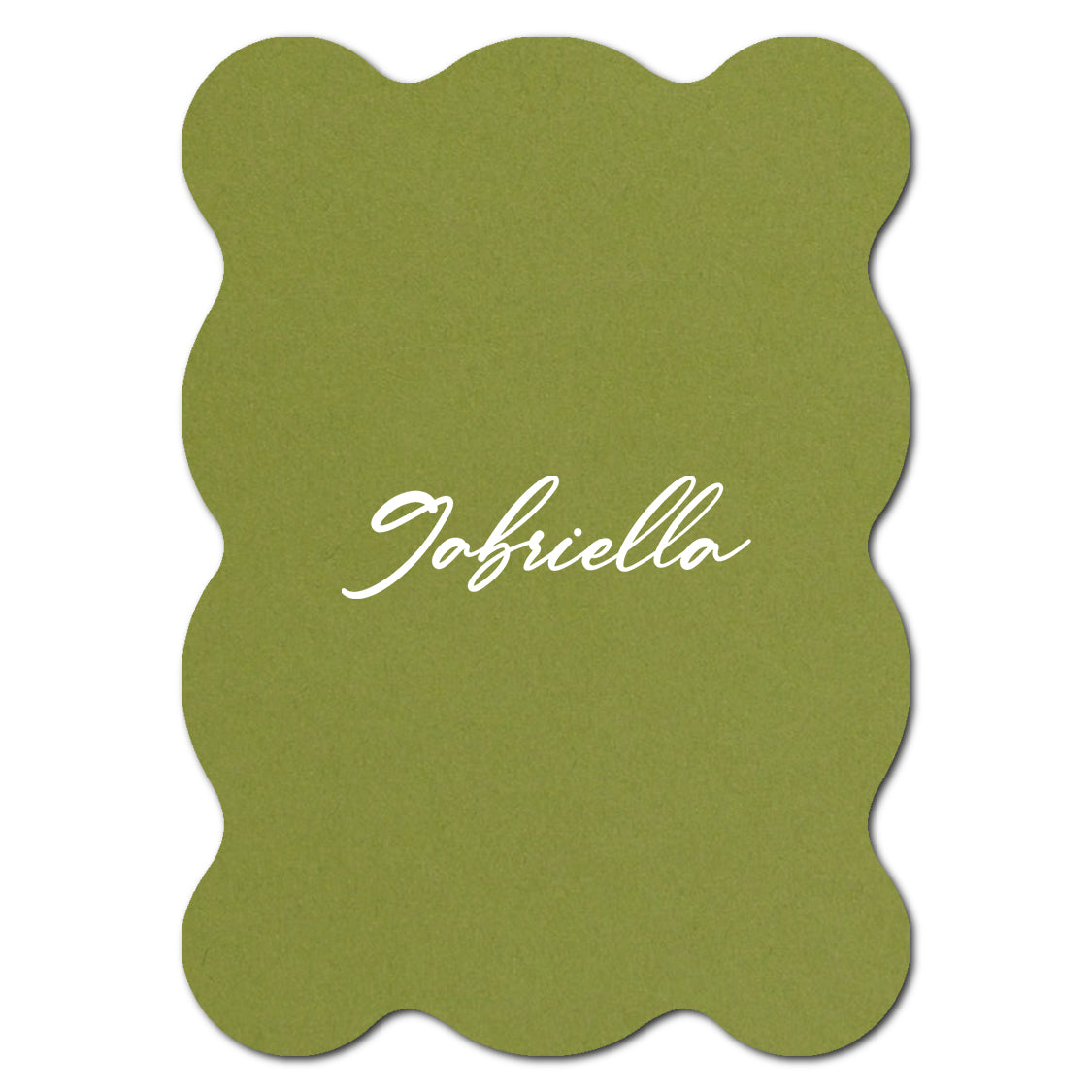 Individually Personalized Wedding Prints on Diecut Cardstock - Shape P239