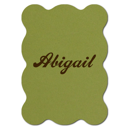 Individually Personalized Wedding Prints on Diecut Cardstock - Shape P239