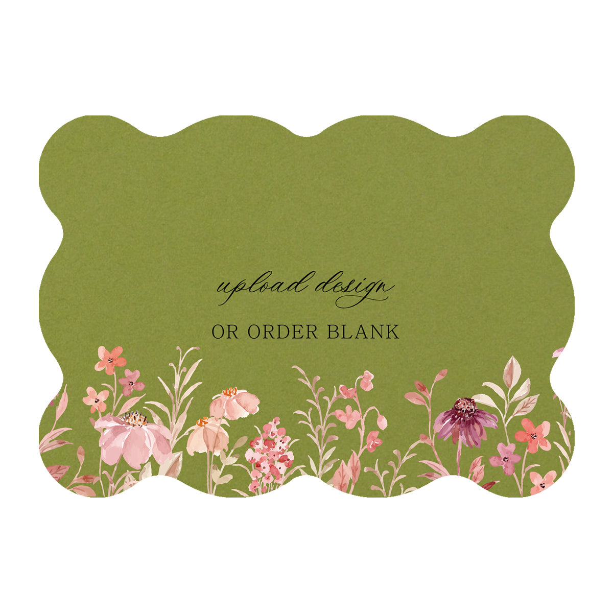 Custom Wedding Prints on Diecut Shaped Cardstock | Shape P239