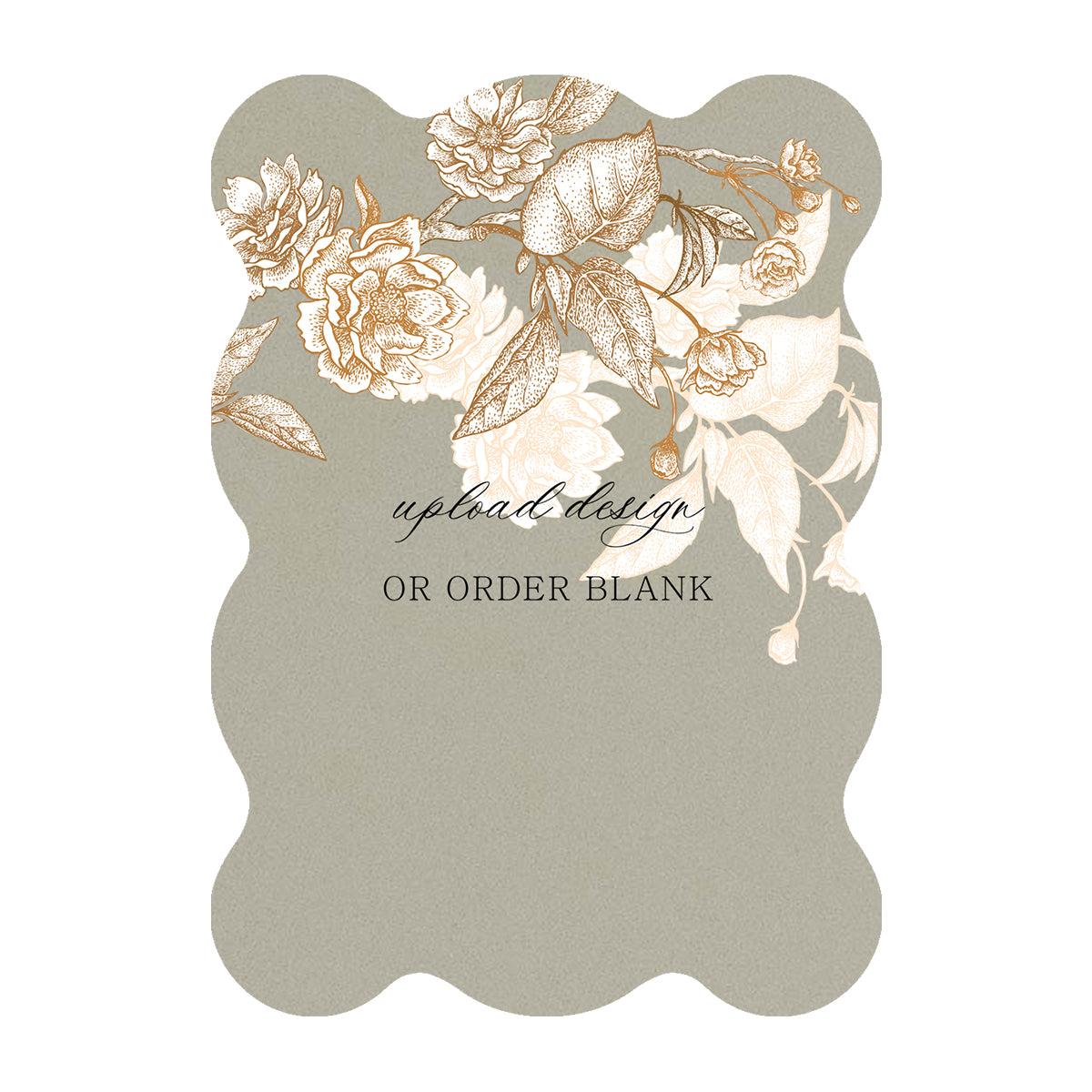 Custom Wedding Prints on Diecut Shaped Cardstock | Shape P239