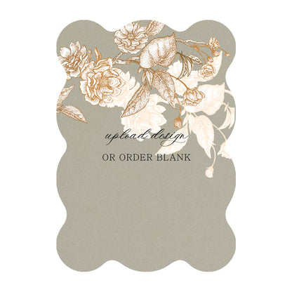 Custom Wedding Prints on Diecut Shaped Cardstock | Shape P239