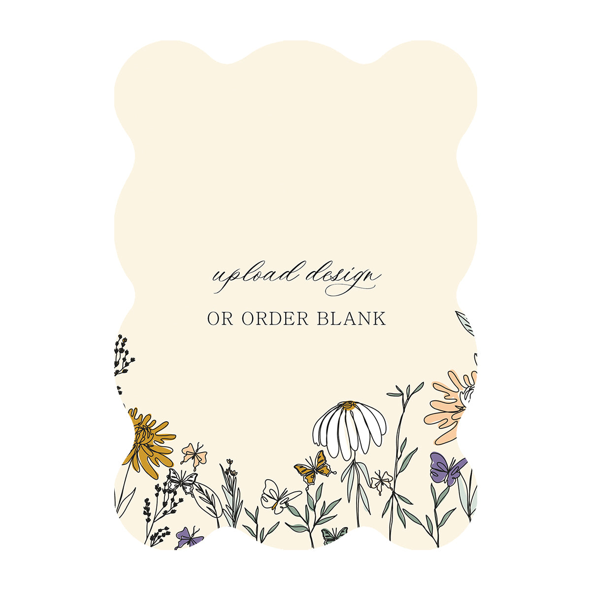 Custom Wedding Prints on Diecut Shaped Cardstock | Shape P239