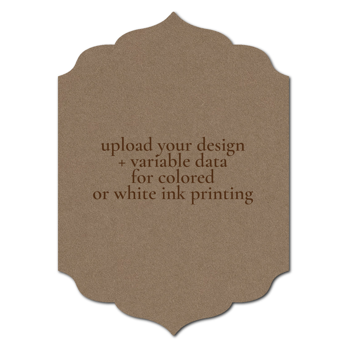Individually Personalized Wedding Prints on Diecut Cardstock - Shape P23