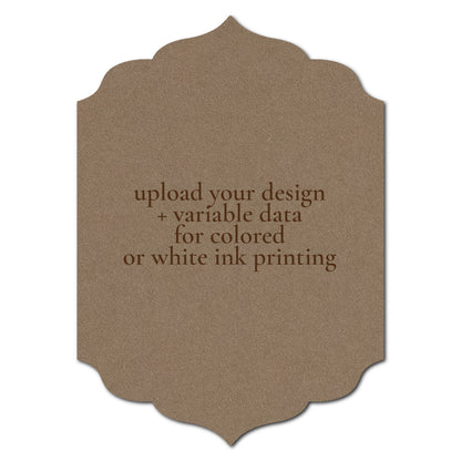 Individually Personalized Wedding Prints on Diecut Cardstock - Shape P23