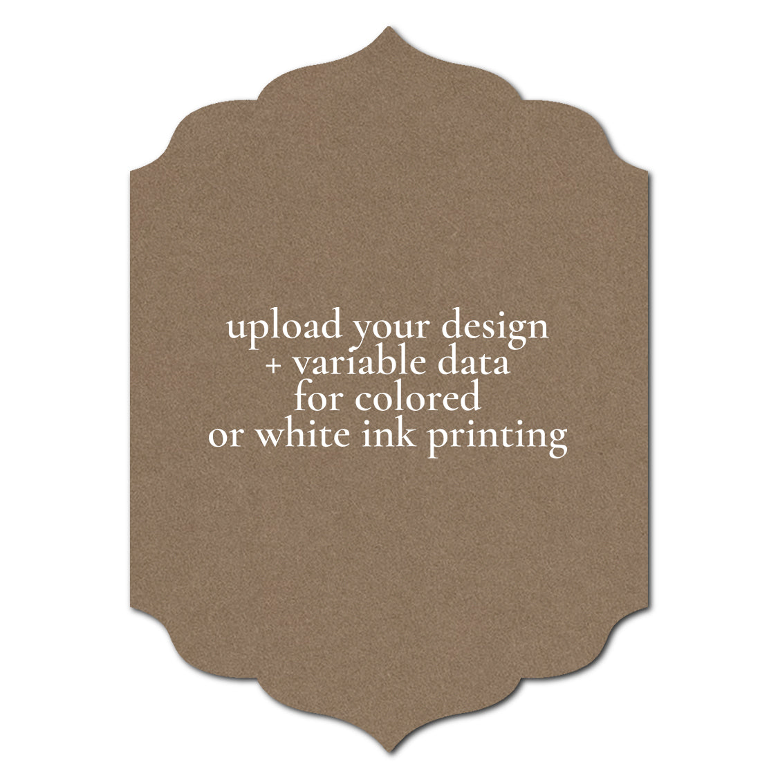 Individually Personalized Wedding Prints on Diecut Cardstock - Shape P23