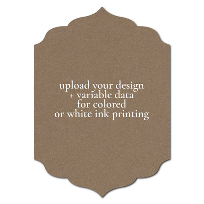 Individually Personalized Wedding Prints on Diecut Cardstock - Shape P23