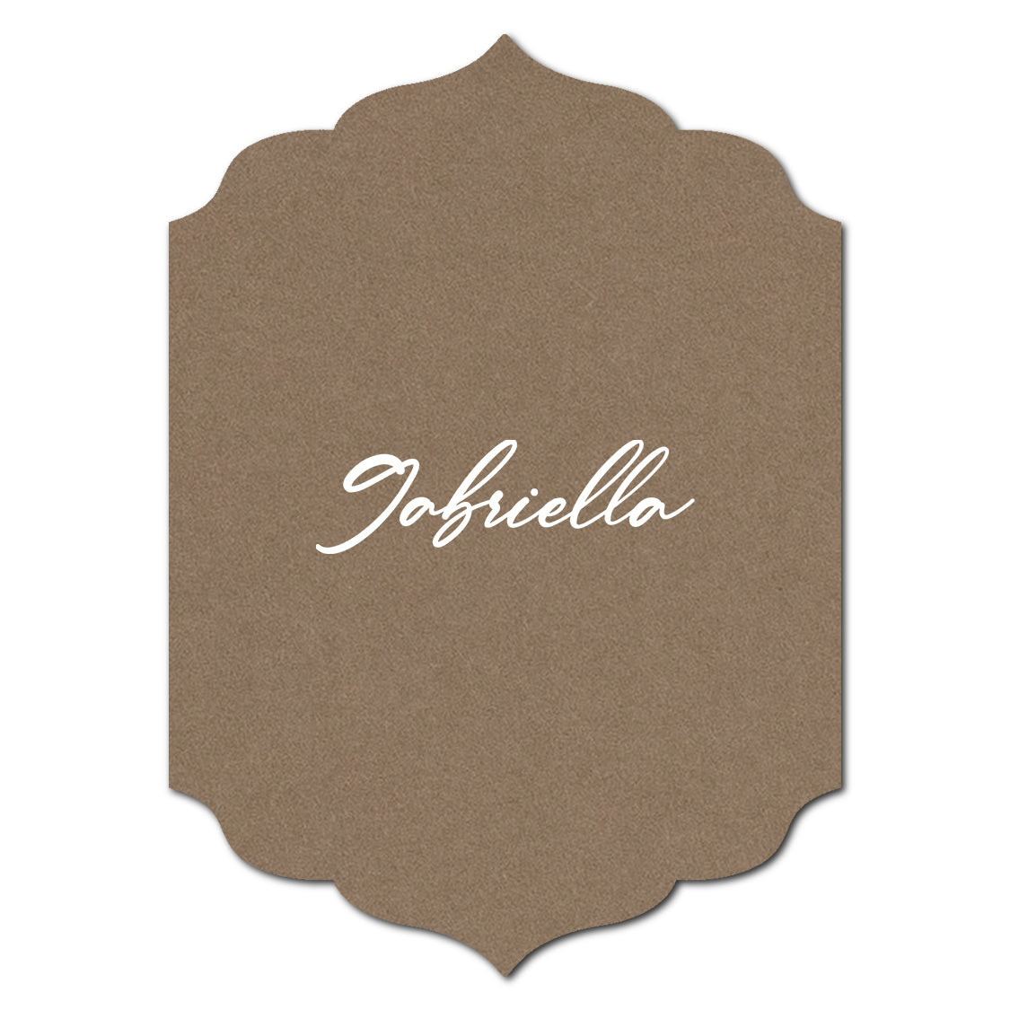 Individually Personalized Wedding Prints on Diecut Cardstock - Shape P23
