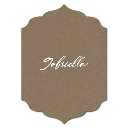 Individually Personalized Wedding Prints on Diecut Cardstock - Shape P23