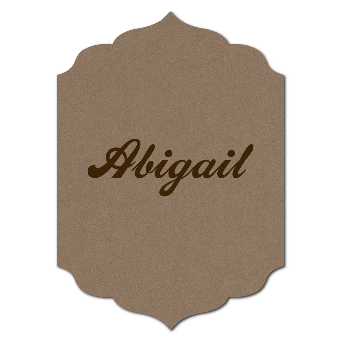 Individually Personalized Wedding Prints on Diecut Cardstock - Shape P23