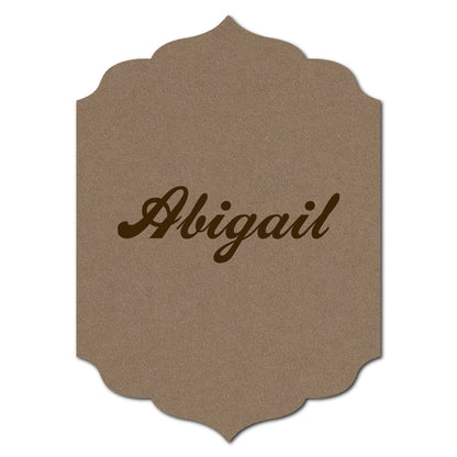 Individually Personalized Wedding Prints on Diecut Cardstock - Shape P23