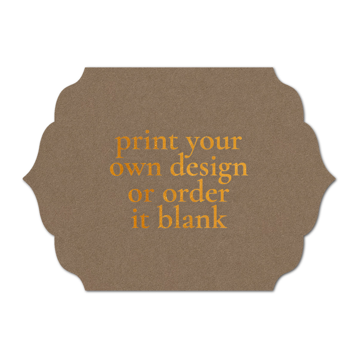 Custom Wedding Prints on Diecut Shaped Cardstock | Shape P23