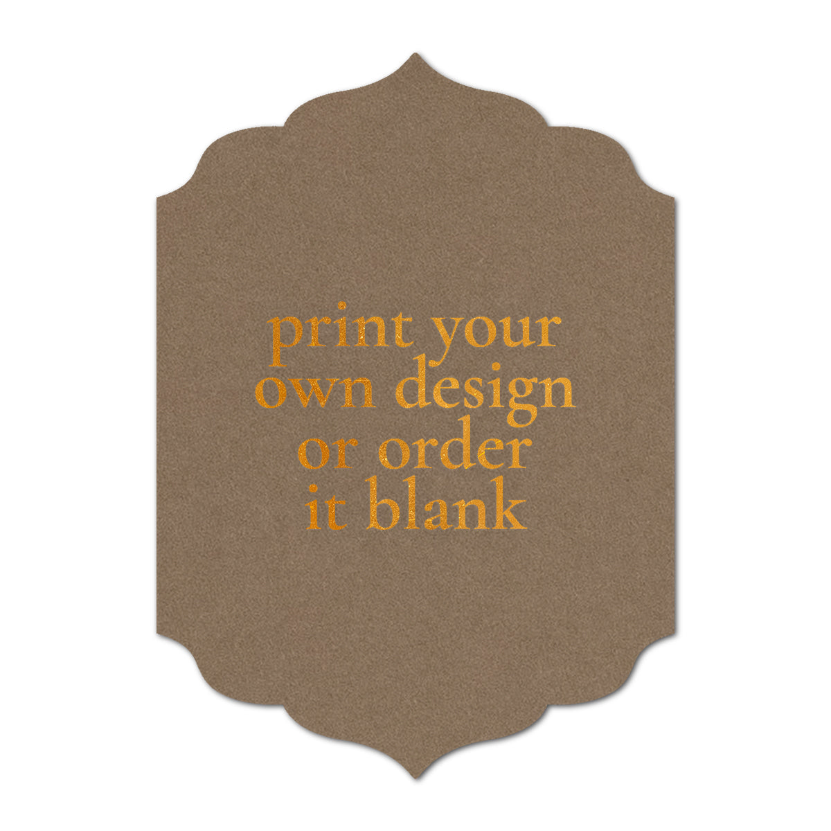 Custom Wedding Prints on Diecut Shaped Cardstock | Shape P23
