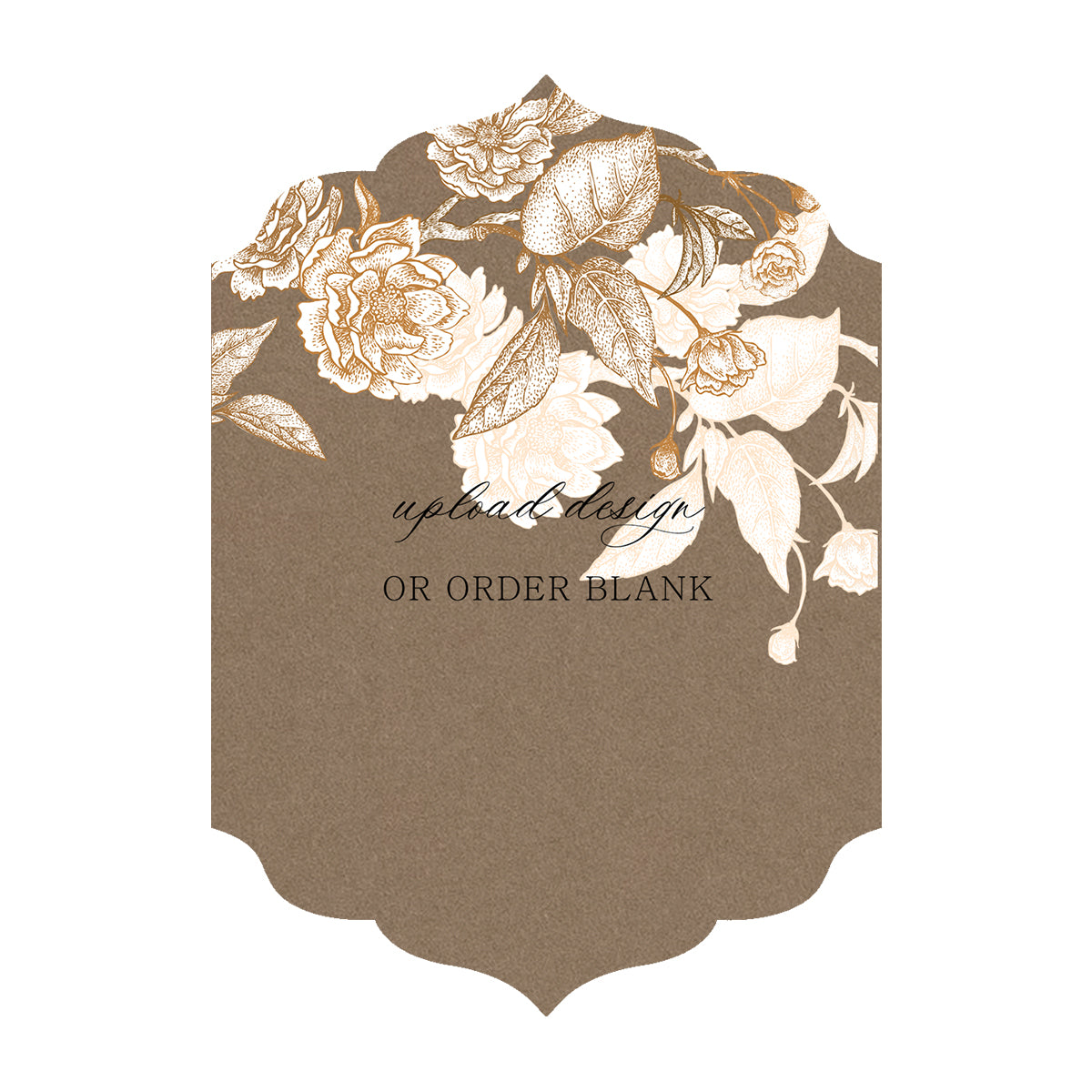 Custom Wedding Prints on Diecut Shaped Cardstock | Shape P23