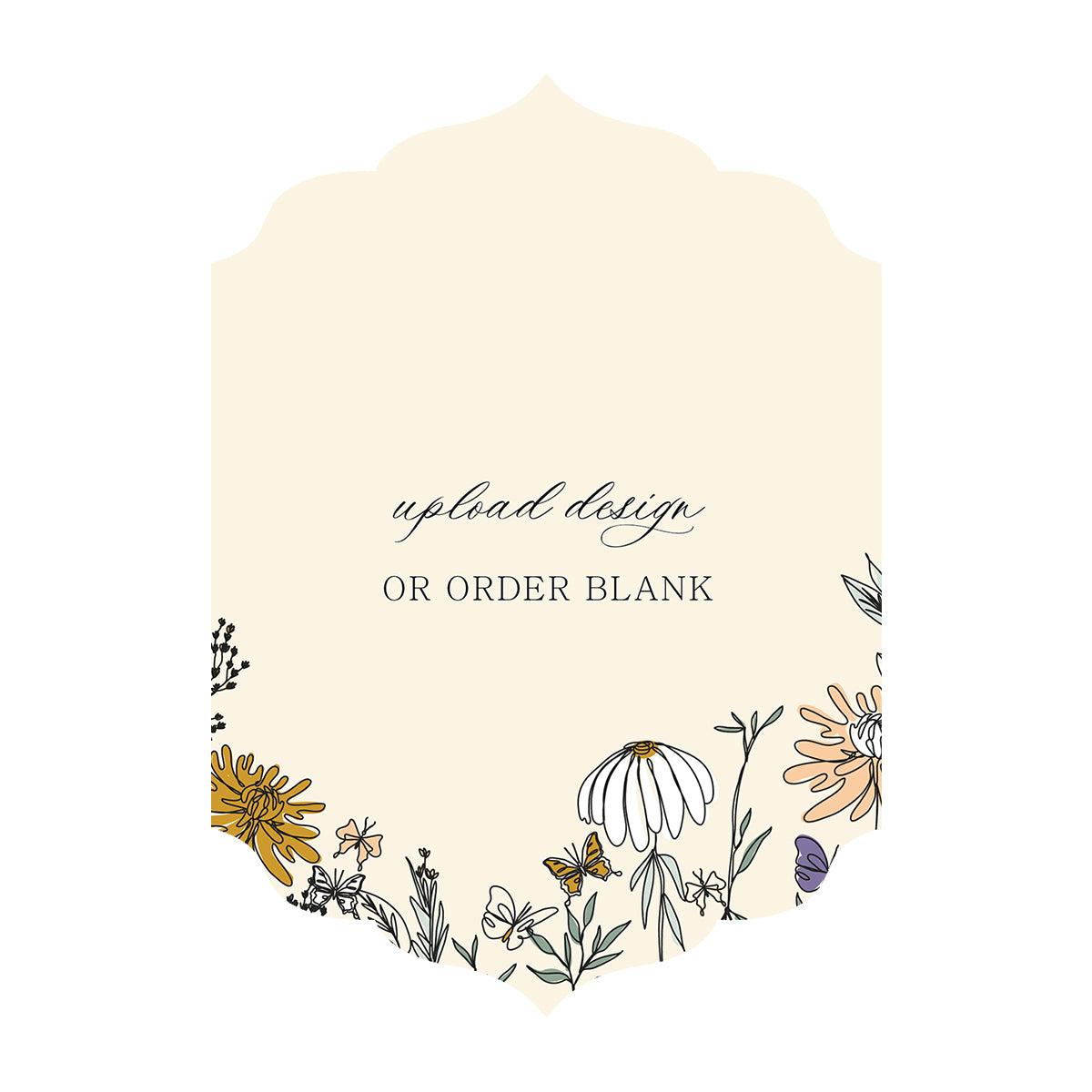 Custom Wedding Prints on Diecut Shaped Cardstock | Shape P23