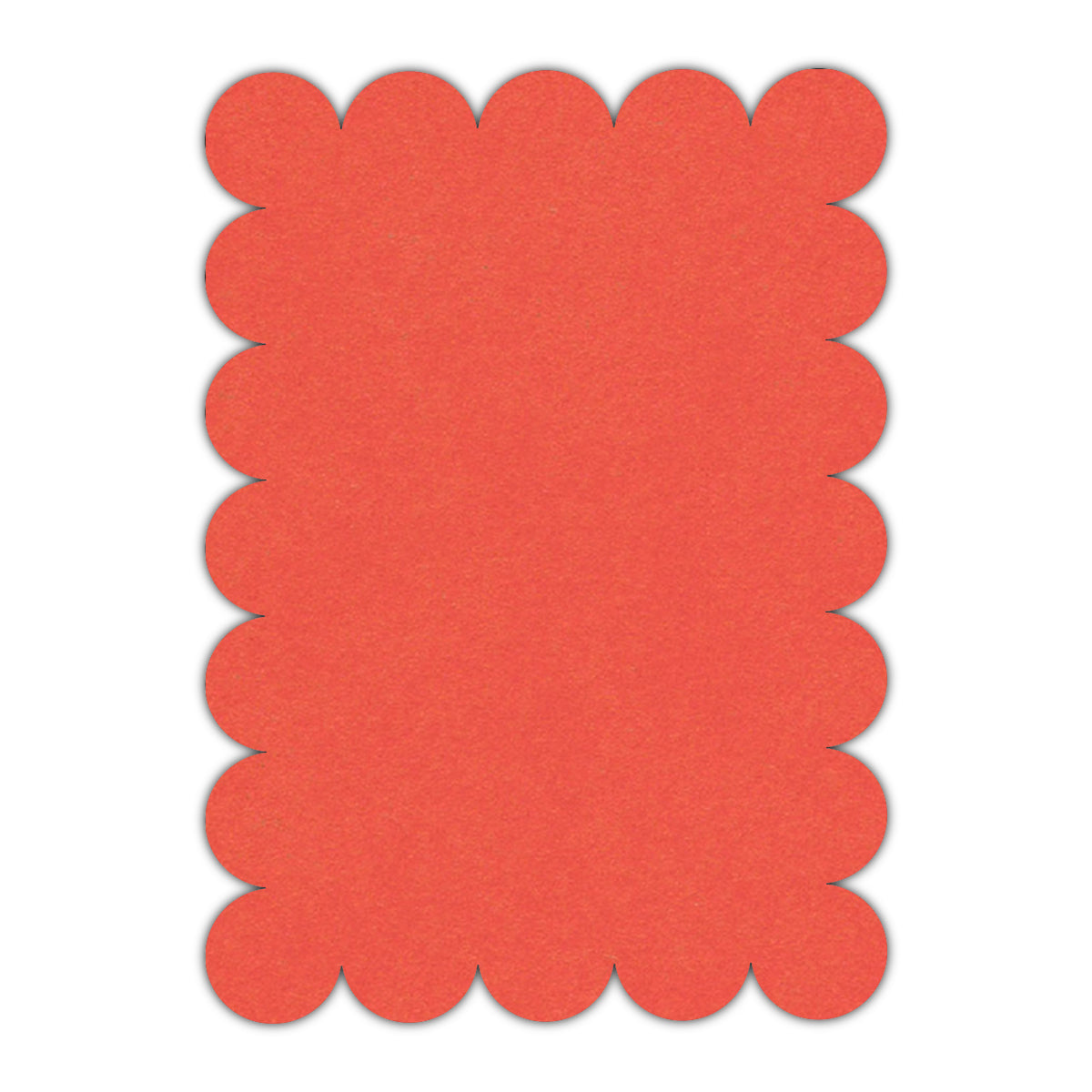 CMYK Print on Coral Cardstock | Shape P23 | 2" x 3.5"
