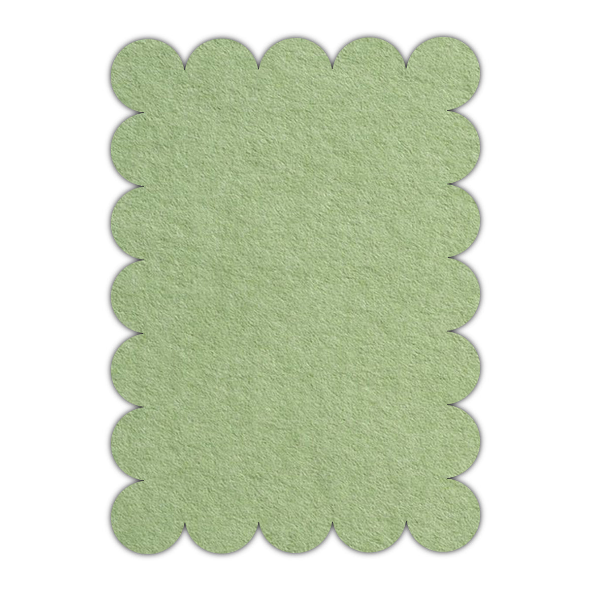 CMYK Print on Olive Green Cardstock | Shape P23 | 2" x 3.5"