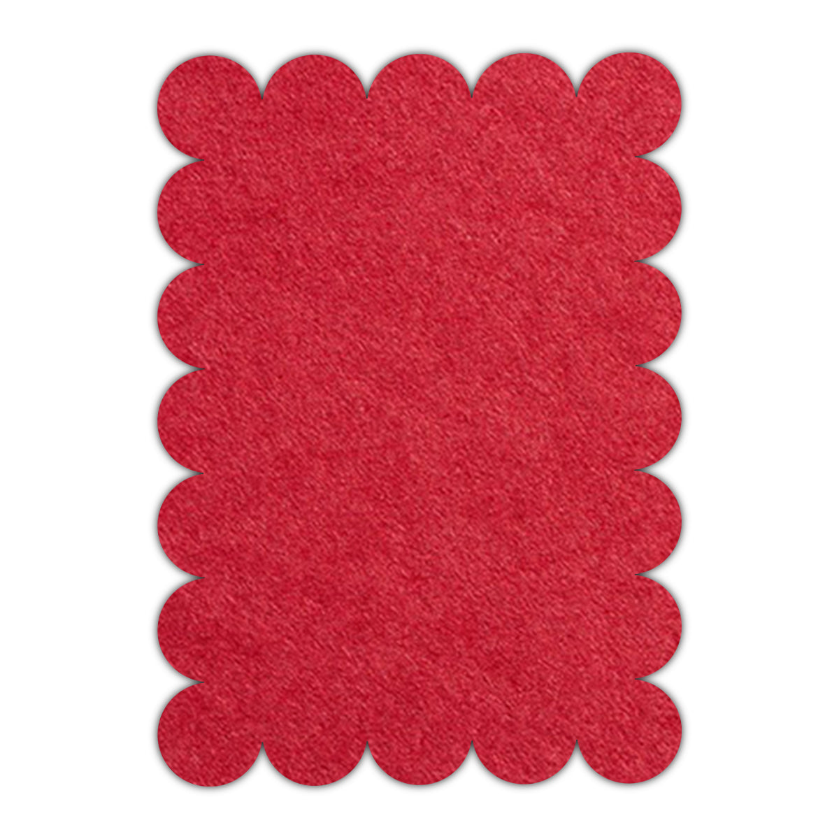 CMYK Print on Scarlet Red Cardstock | Shape P23 | 3" x 5"