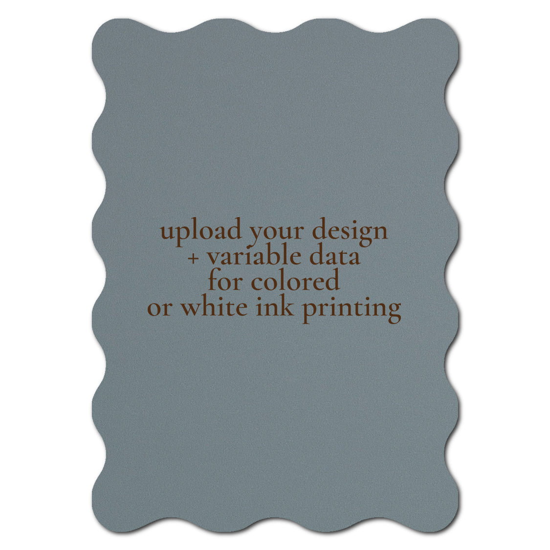 Individually Personalized Wedding Prints on Diecut Cardstock - Shape P240