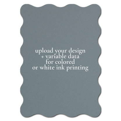 Individually Personalized Wedding Prints on Diecut Cardstock - Shape P240