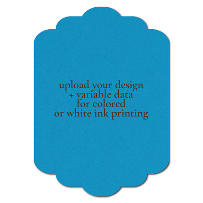 Individually Personalized Wedding Prints on Diecut Cardstock - Shape P241
