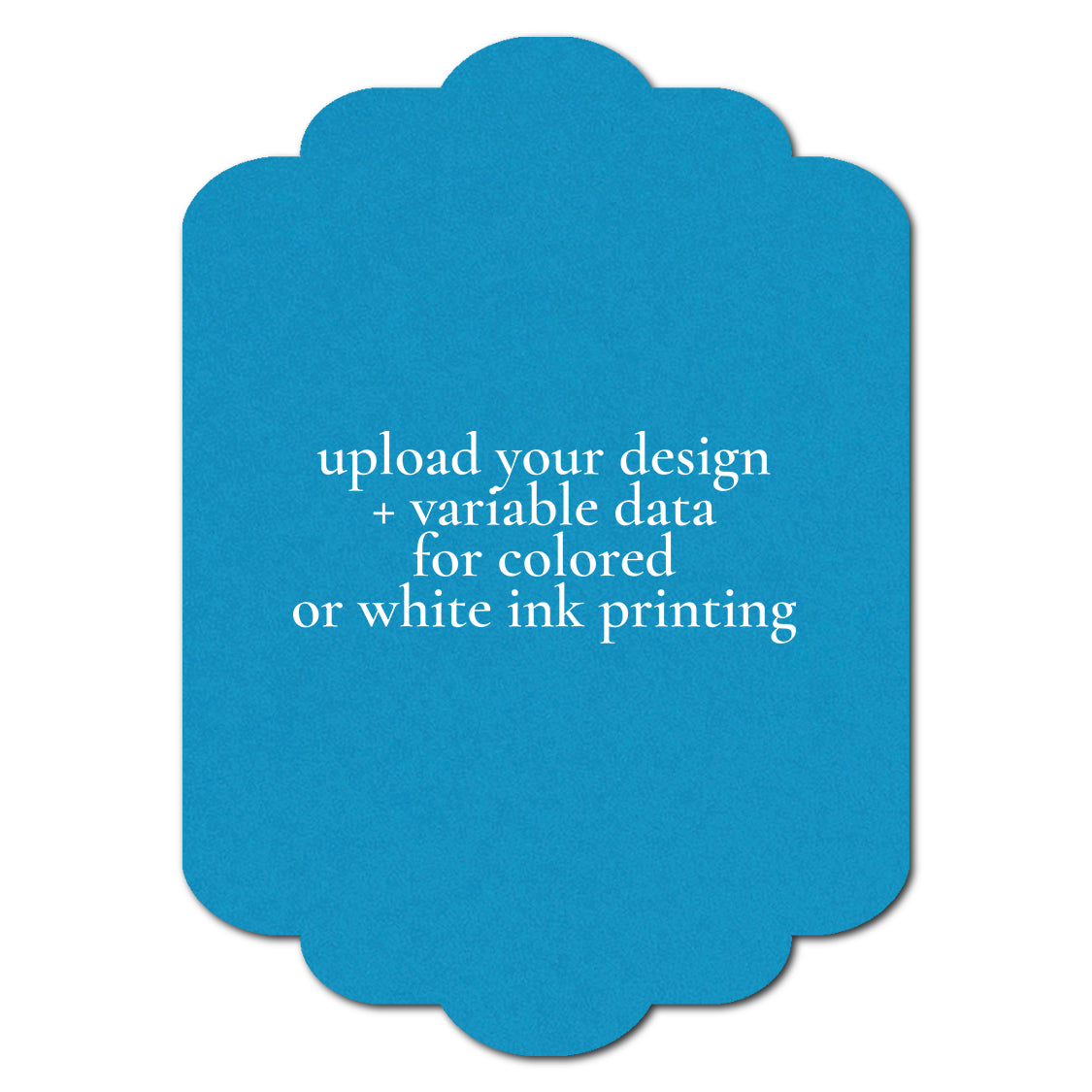Individually Personalized Wedding Prints on Diecut Cardstock - Shape P241