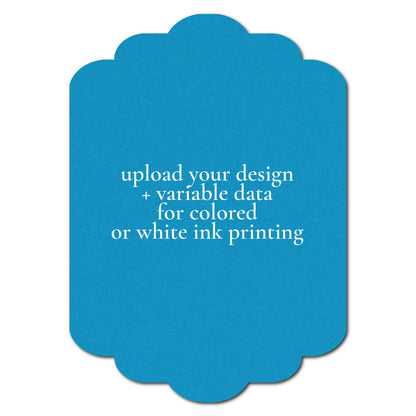 Individually Personalized Wedding Prints on Diecut Cardstock - Shape P241