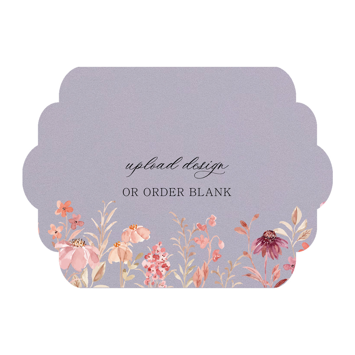 Custom Wedding Prints on Diecut Shaped Cardstock | Shape P241