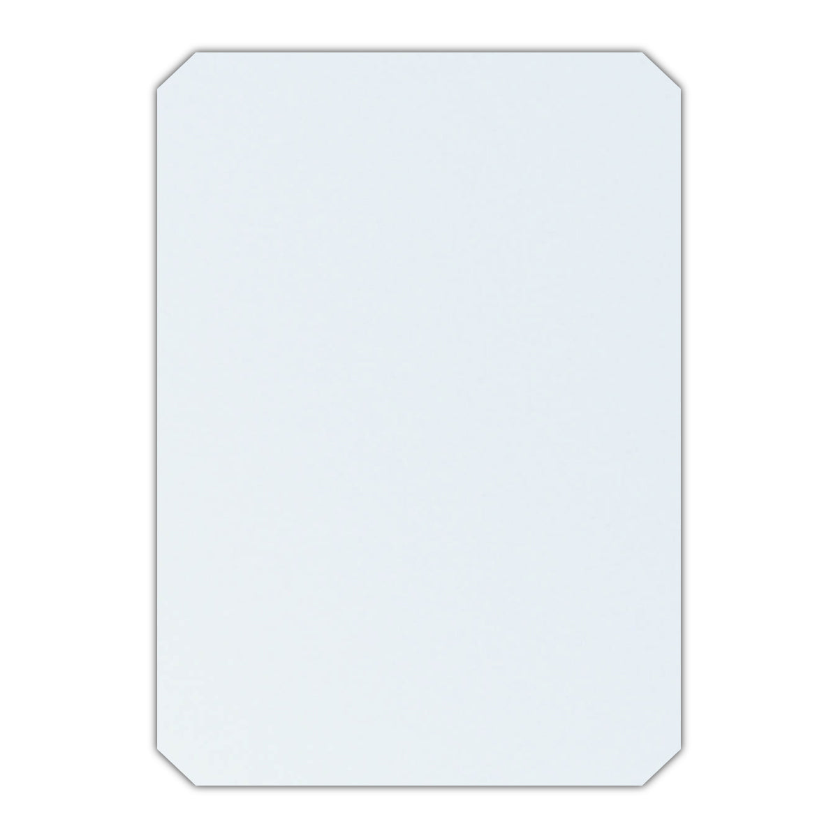 CMYK Print on Shimmer Ice Silver Cardstock | Shape P24 | 3" x 4"