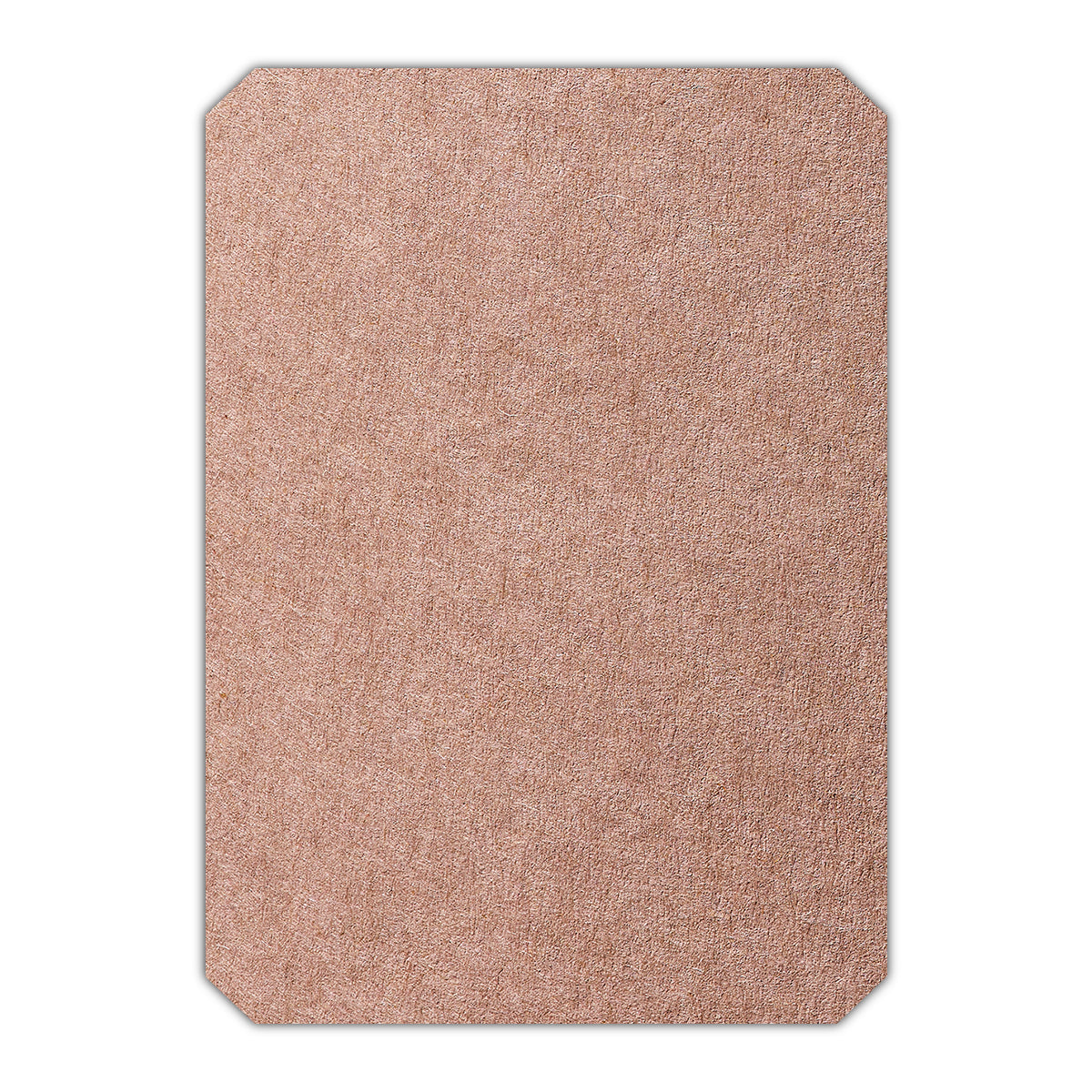 CMYK Print on Nubuck Brown Cardstock | Shape P24 | 3" x 4"