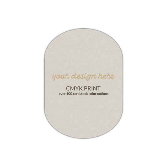 Shape P25 Diecut Card | CMYK Print | 3" x 4"