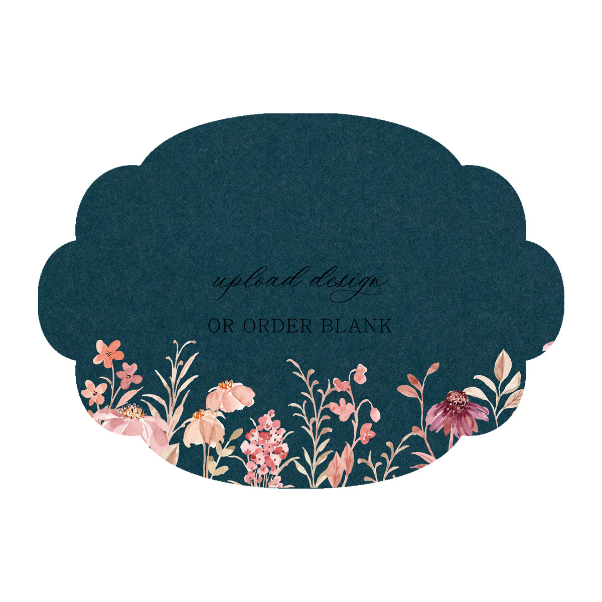 Custom Wedding Prints on Diecut Shaped Cardstock | Shape P26