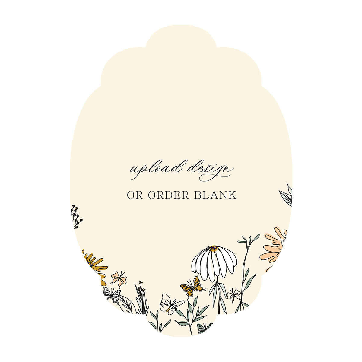 Custom Wedding Prints on Diecut Shaped Cardstock | Shape P26