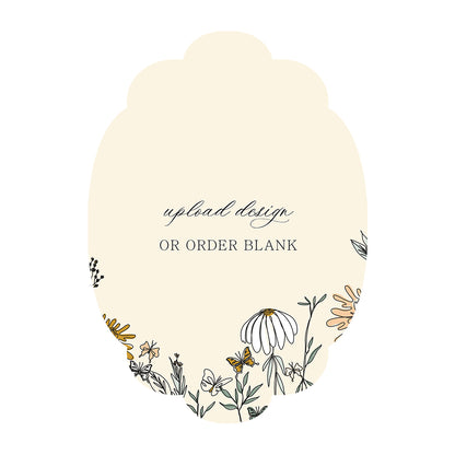 Custom Wedding Prints on Diecut Shaped Cardstock | Shape P26