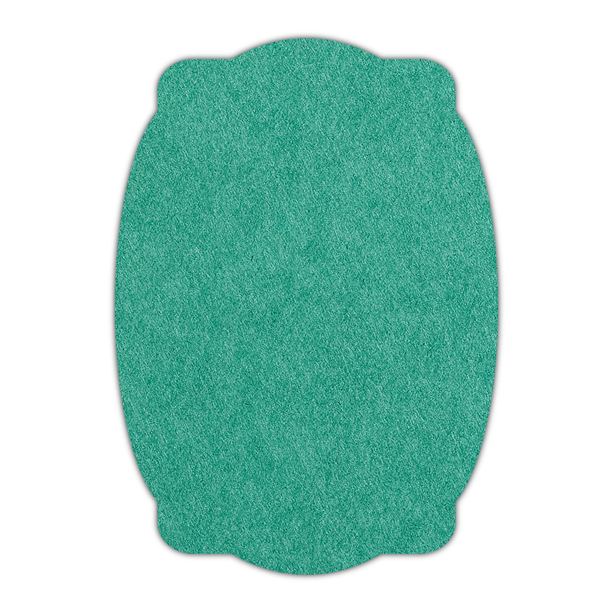 CMYK Print on Emerald Cardstock | Shape P26 | 2" x 3.5"