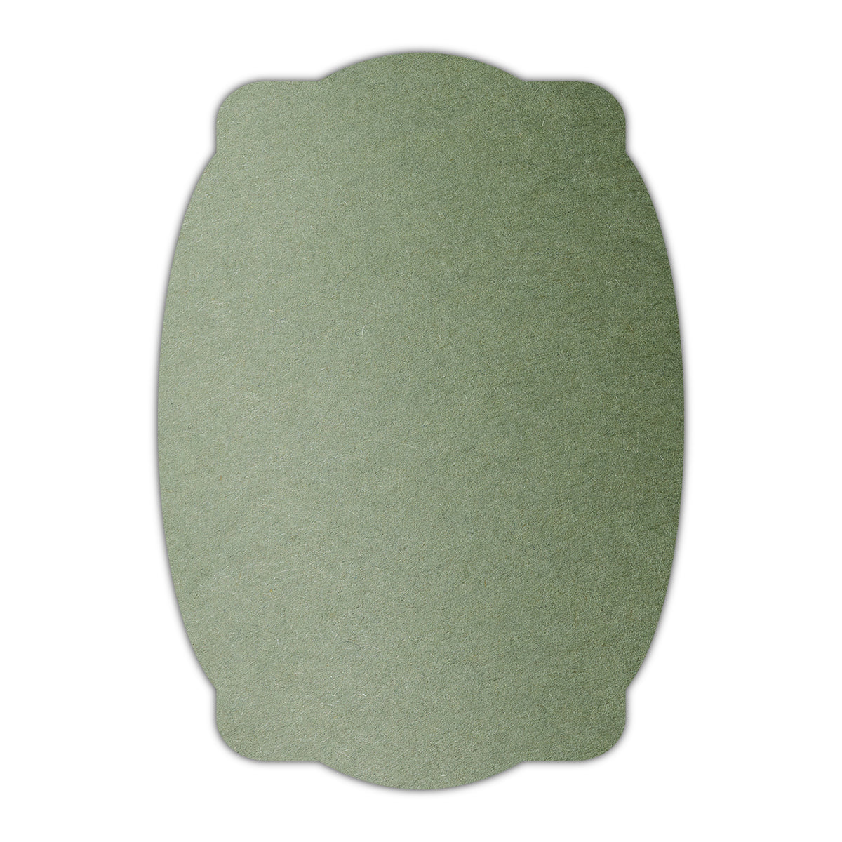 CMYK Print on Mid Green Cardstock | Shape P26 | 5" x 8"