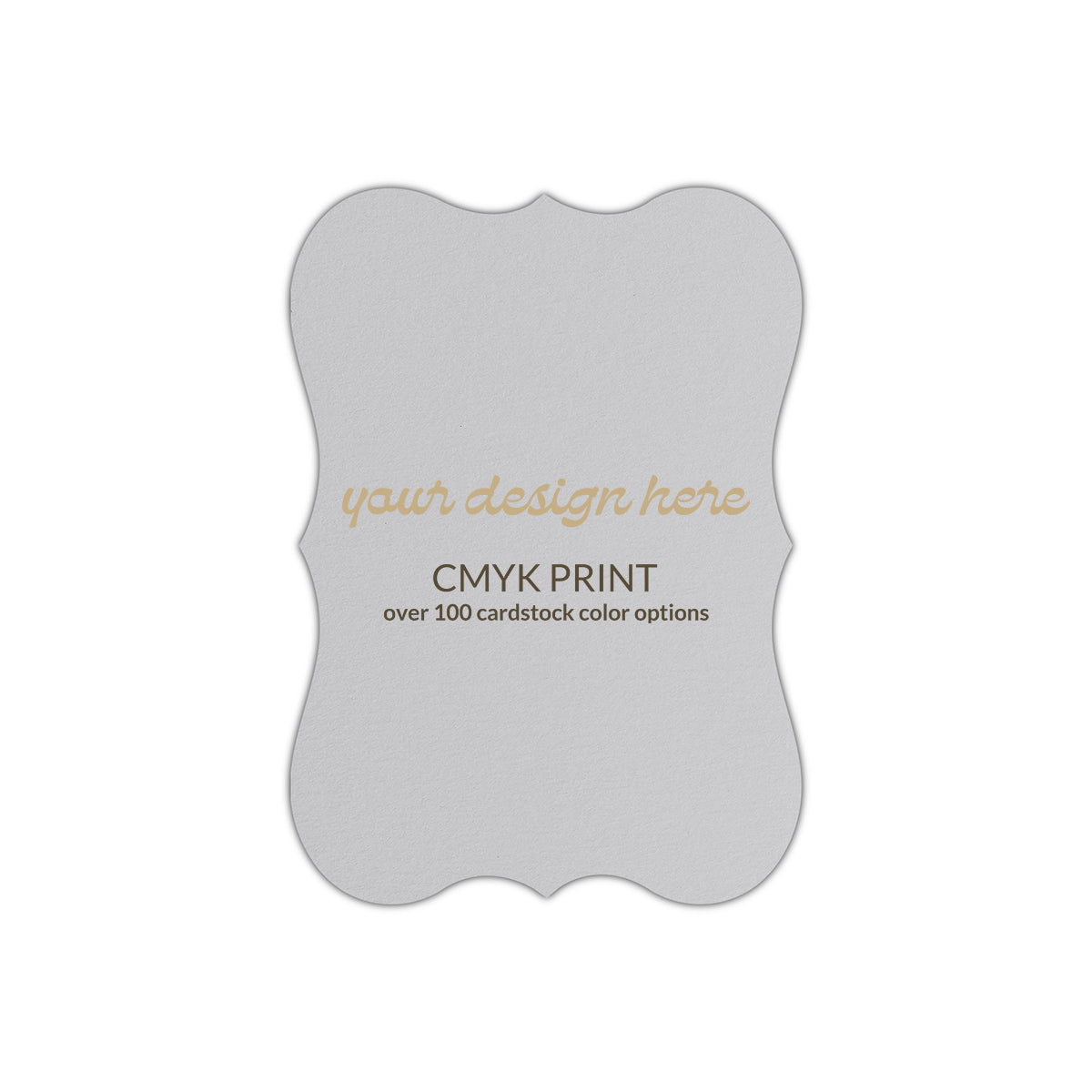 Shape P27 Diecut Card | CMYK Print | 3" x 5"