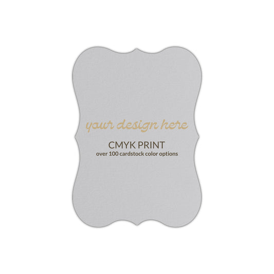Shape P27 Diecut Card | CMYK Print | 3" x 5"