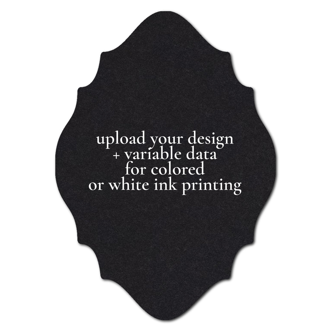 Individually Personalized Wedding Prints on Diecut Cardstock - Shape P27