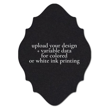 Individually Personalized Wedding Prints on Diecut Cardstock - Shape P27