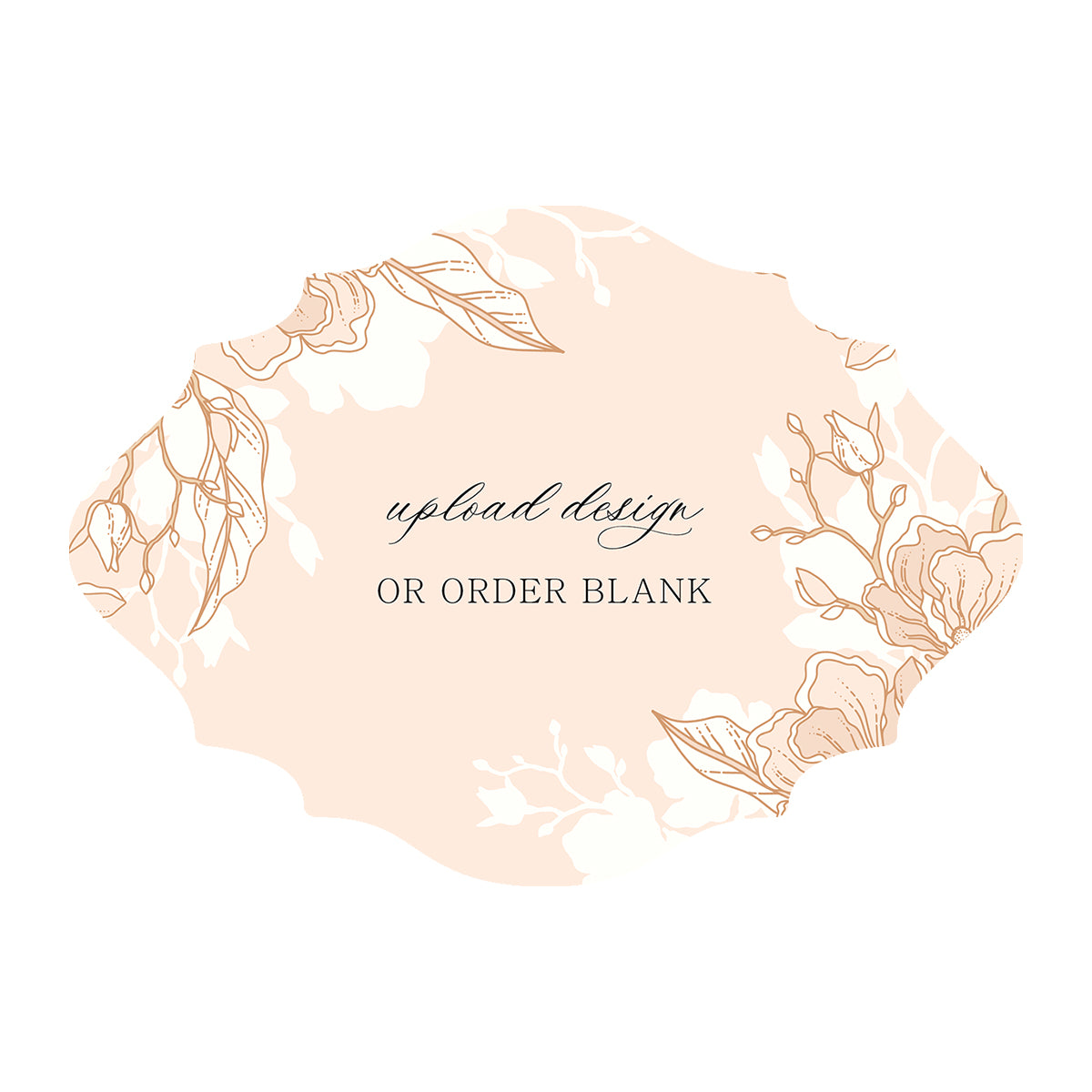 Custom Wedding Prints on Diecut Shaped Cardstock | Shape P27