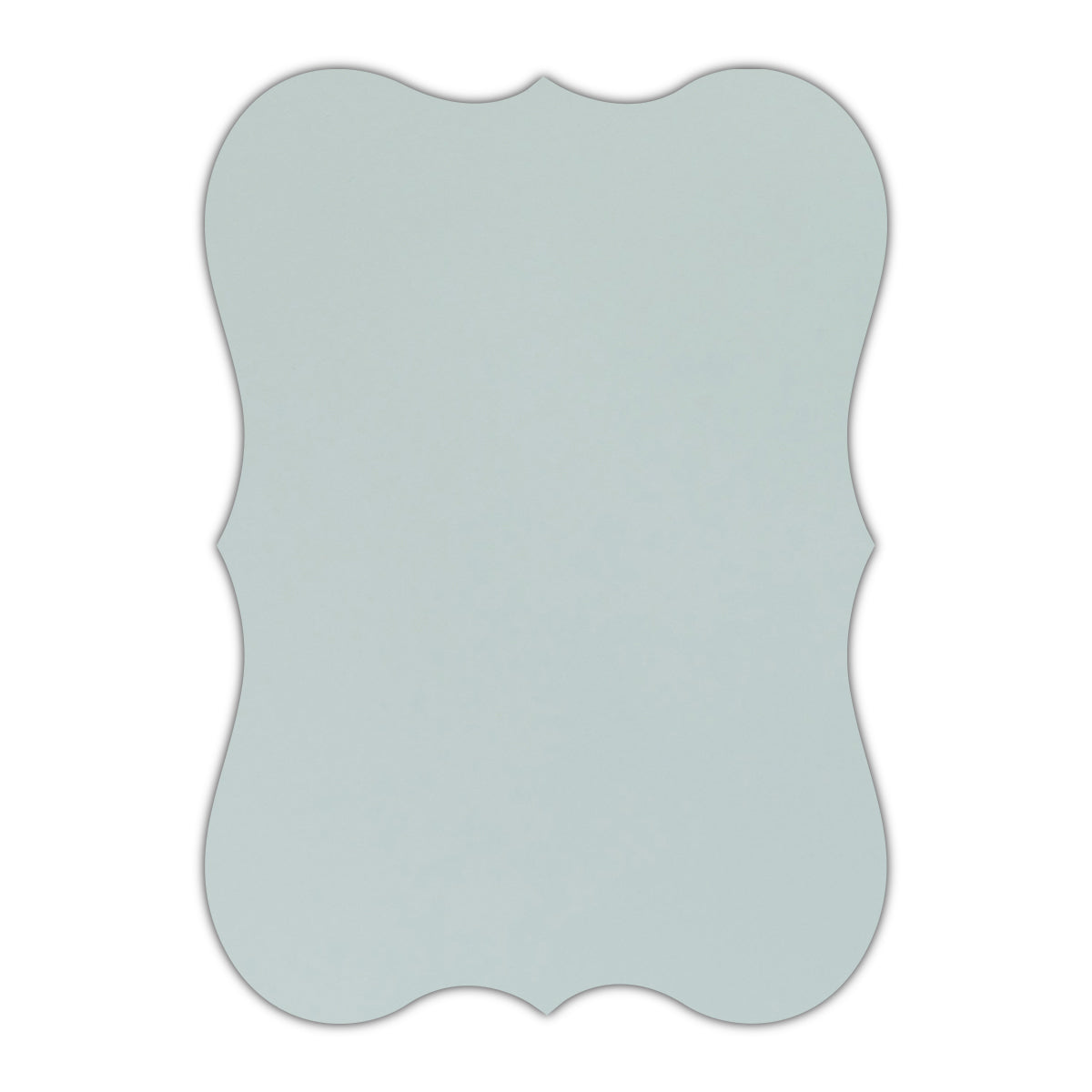 CMYK Print on Shimmer Aquamarine Cardstock | Shape P27 | 2" x 3"